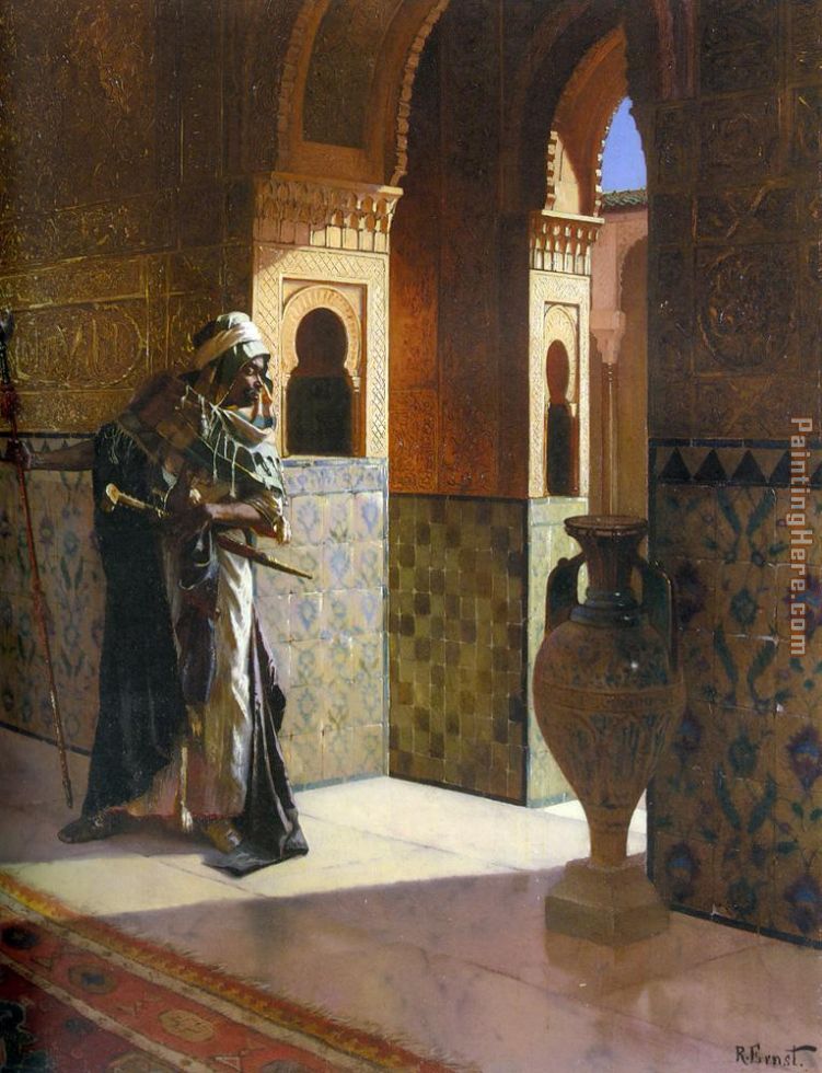 The Moorish Guard painting - Rudolf Ernst The Moorish Guard art painting